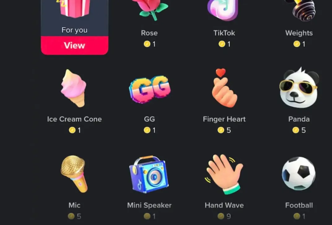 هدايا الفيديو هي ميزة مميزة على تطبيق تيك توك