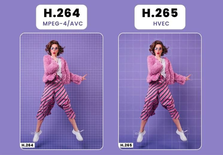 الفرق بين H265 و H264 Codec في البث المباشر