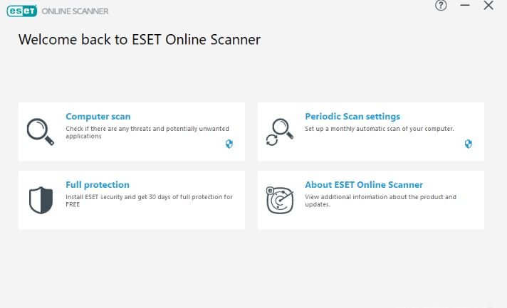 ESET Online Scanner - أداة فحص عبر الإنترنت