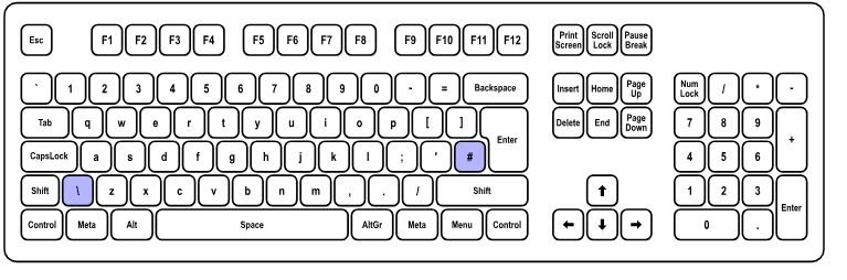 لوحة مفاتيح 102 مفتاح (102-Key Keyboard)